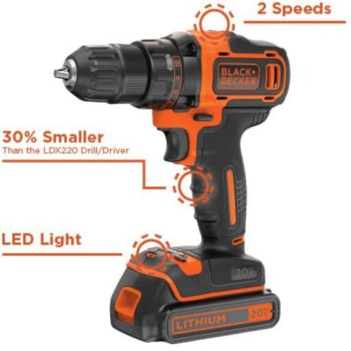 Black and Decker 20V Max cordless drill/driver