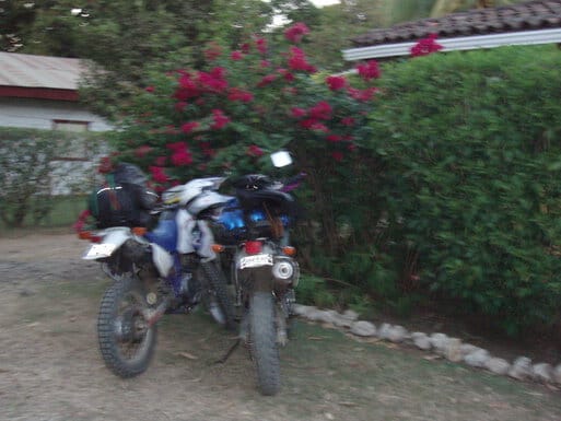 bikes in front of motel