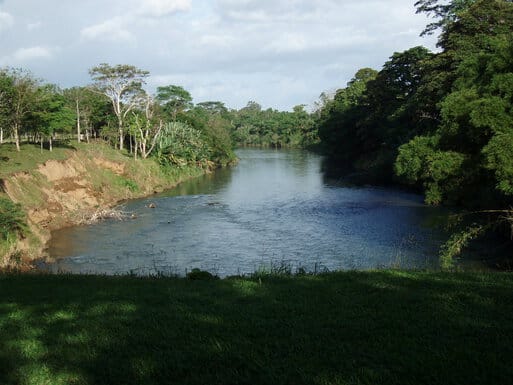 River behind the resort