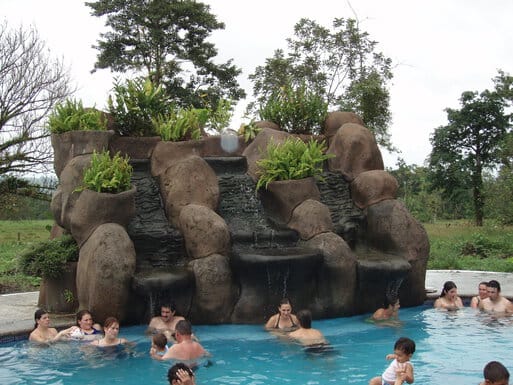 Locals hot spring area