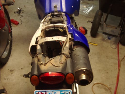 seat and fender removed