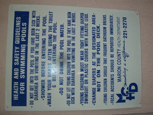 Don't drink the pool water...