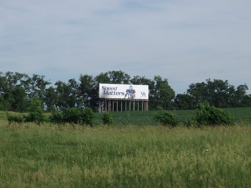 Speed Matters sign in KY